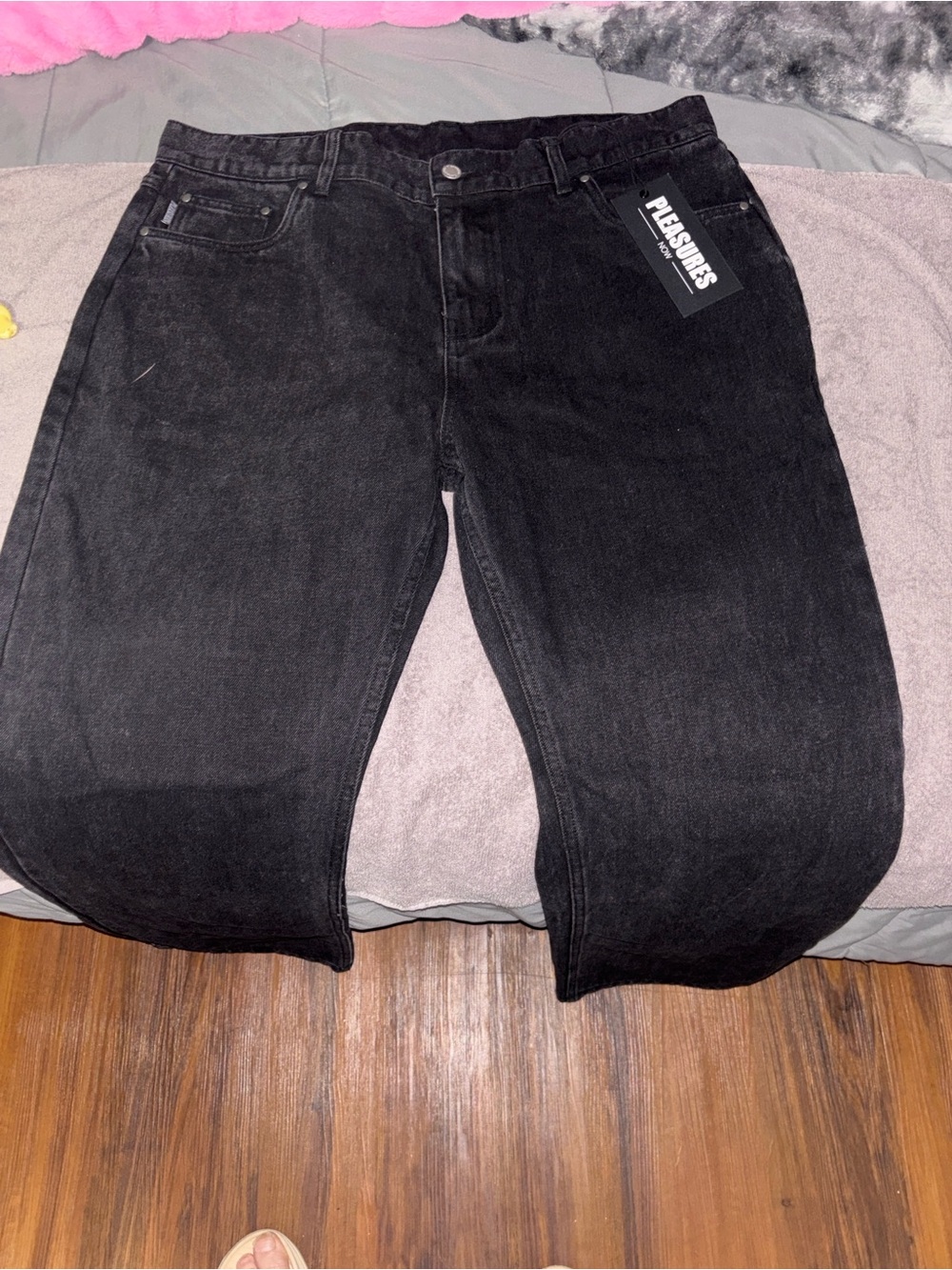 Pleasures Men’s Relaxed Black Denim Jeans